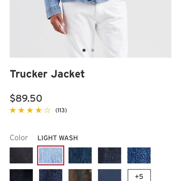 Men’s Size Small Levi’s Jacket Stonewash - Picture 7 of 7